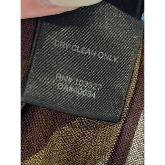 Marc By Marc Jacobs Brown Wool Blend‎ Animal Print Criss Cross Back Top XS - Picture 9 of 9